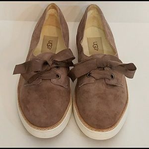 Ugg Carilyn Suede Lace-Up Oxfords